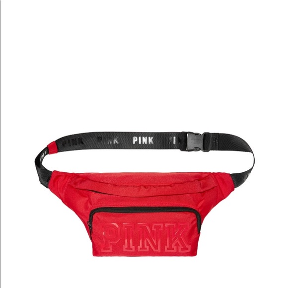 red pink fanny pack
